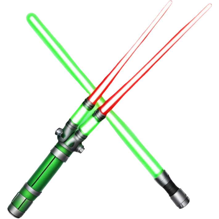 Red lightsaber vs green lightsaber  emoji