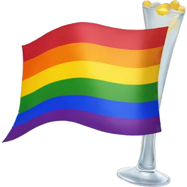 Liquor rainbow flag emoji