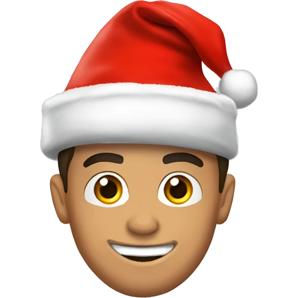 cristiano ronaldo with santa hat emoji