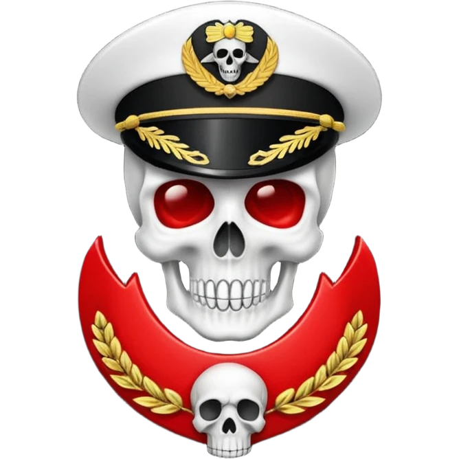 petty officer rank in black and red with a sull emoji