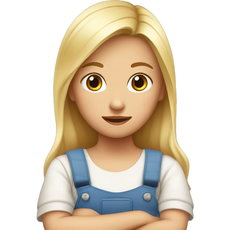 niña rubia abrazando niño pelirrojo  emoji