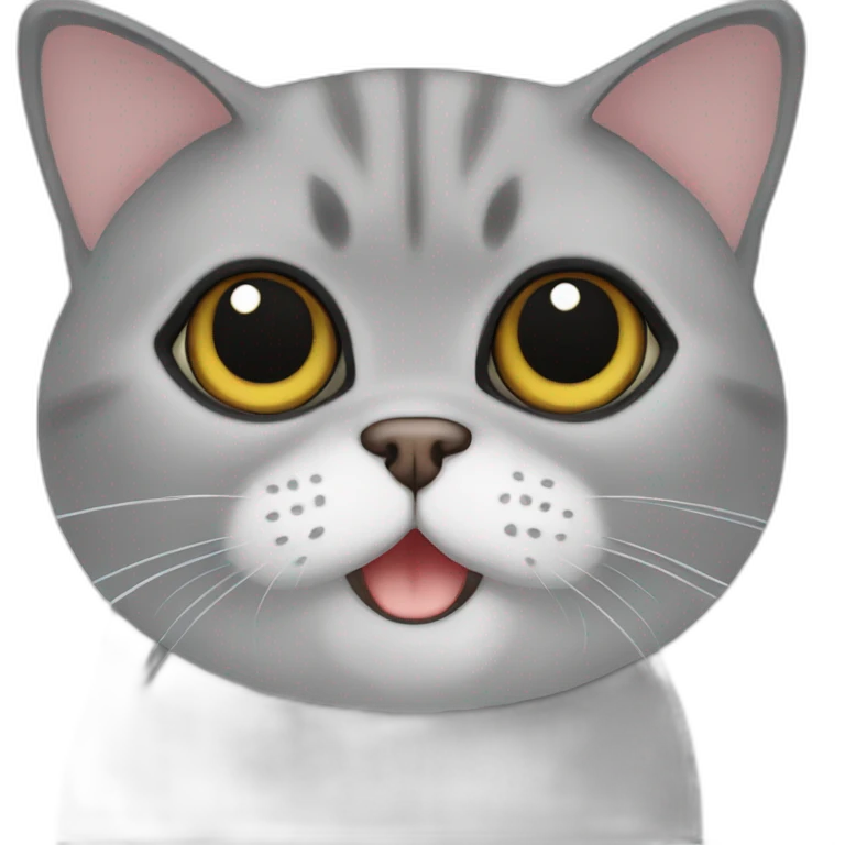 Exotic shorthair grey emoji
