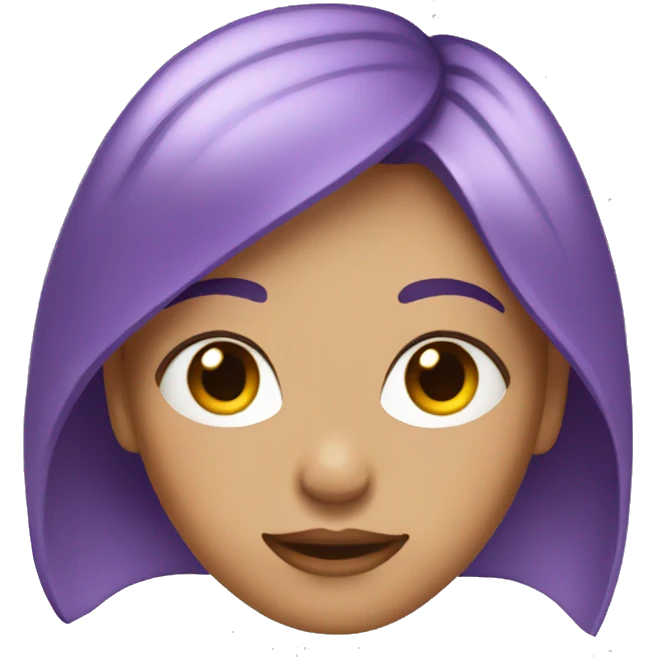 girl with purple hair layered brow eyes  emoji