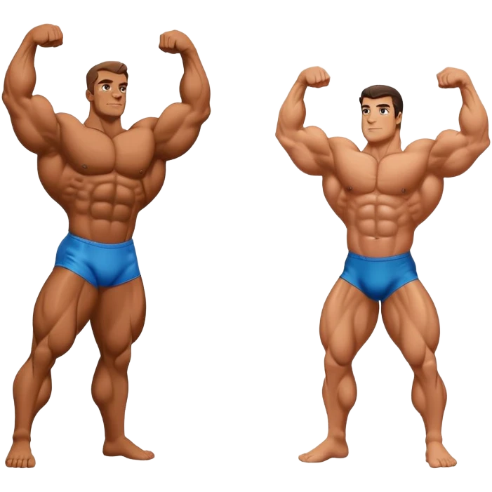 bodybuilders posing on stage emoji