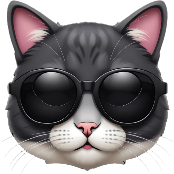 Cat with sunglasses emoji