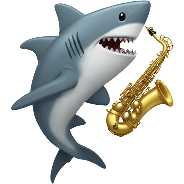 shark saxophone emoji