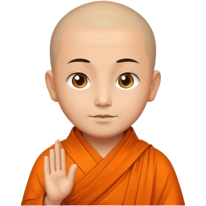 buddhist monk with orange shawl emoji