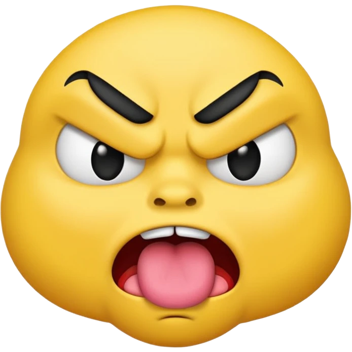 an emoji of an angry face with tongue out emoji