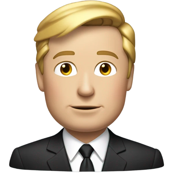 Elon musk with donald trump hair  emoji