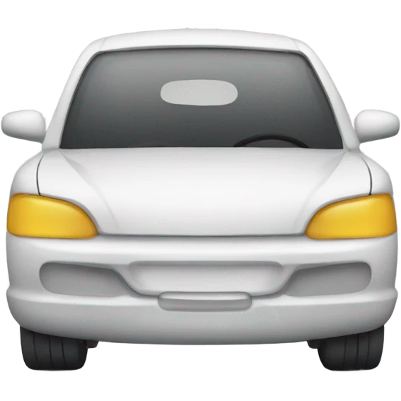 Car with face emoji