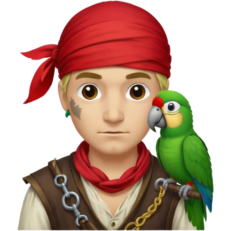pirate and parrot emoji