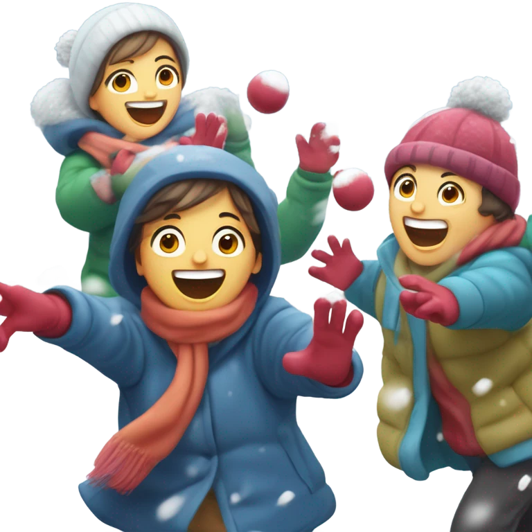 Snowball fight emoji