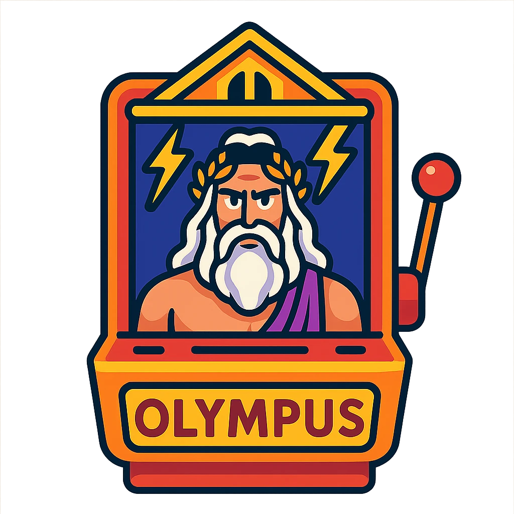 Gates of Olympus slot machine emoji featuring a golden gate, lightning, and Zeus in a vibrant, eye-catching style emoji