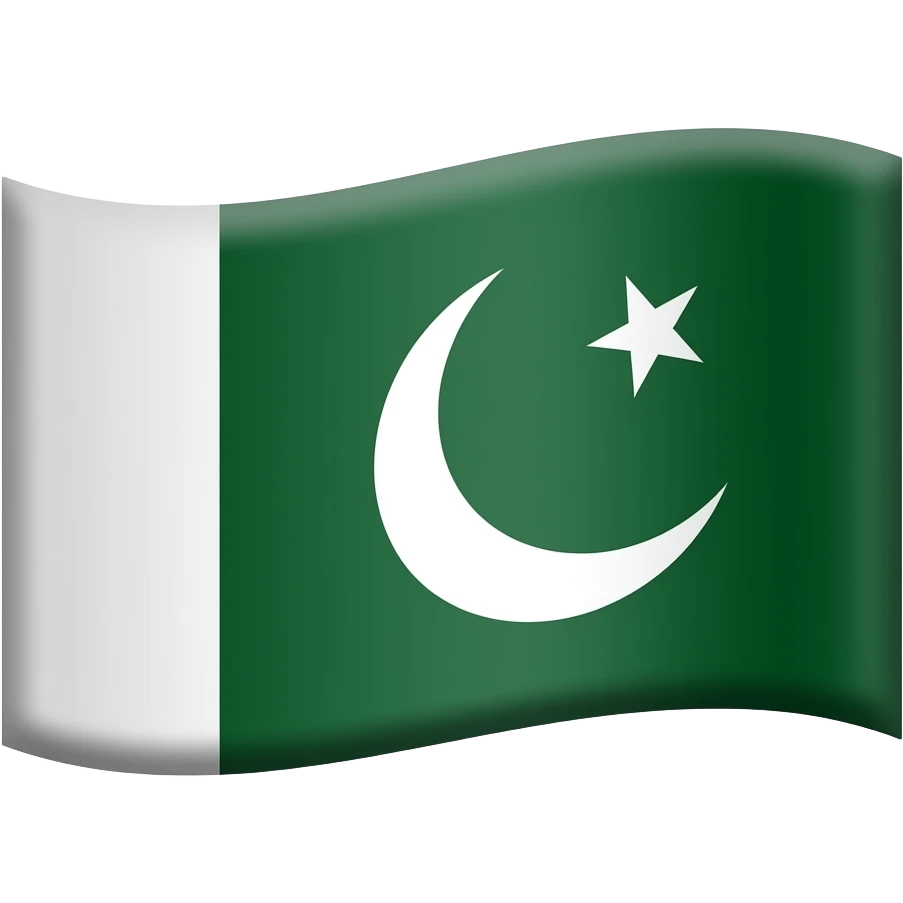 create a pakistani flag without anu rod in it just flas with most clean layout. emoji