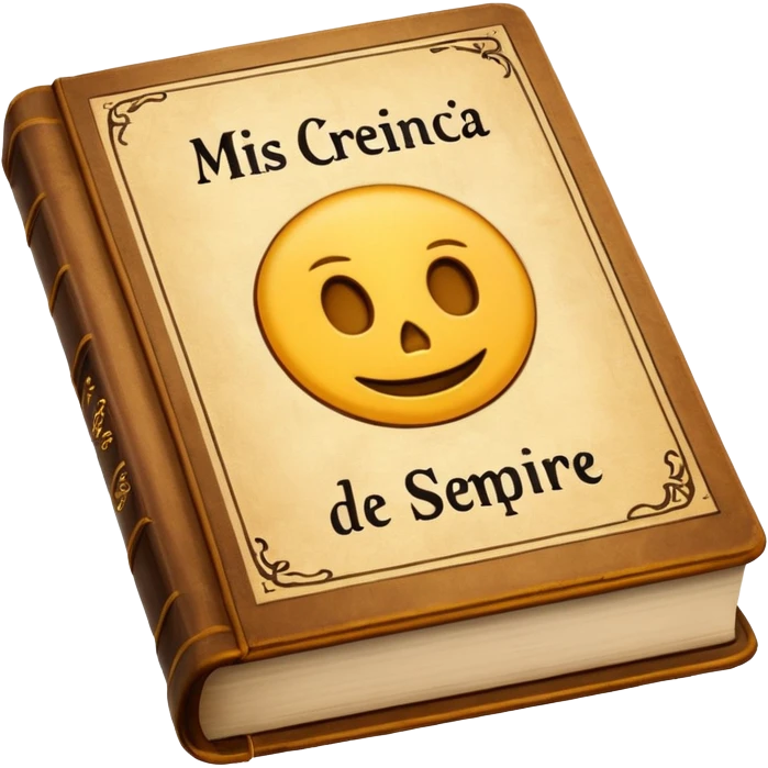 a book with the name "mis creencia de siempre" emoji