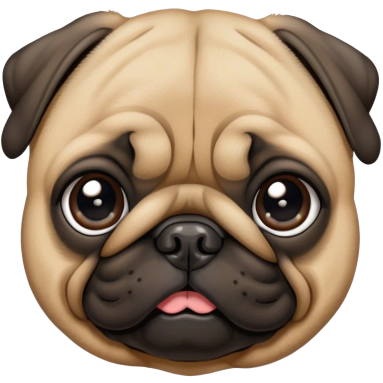Cute pug emoji