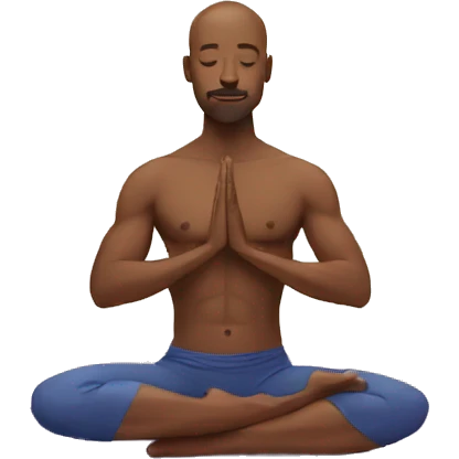 man doing yoga emoji