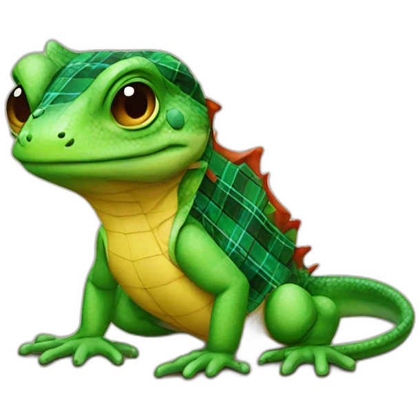 lezard with a plaid emoji