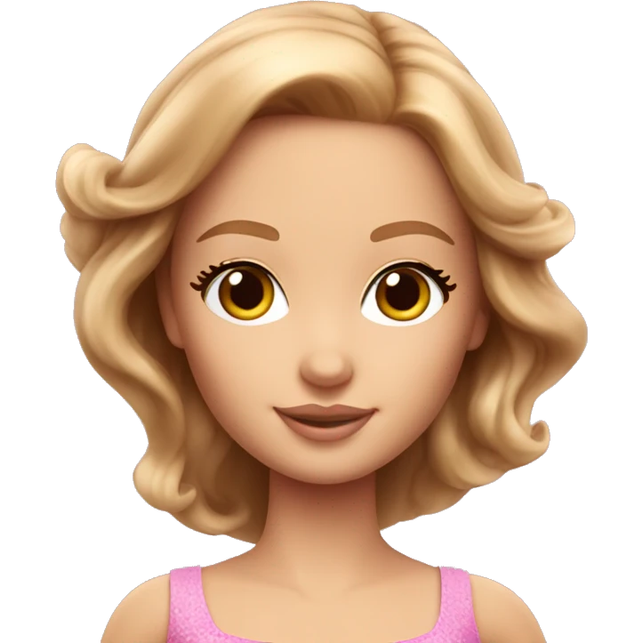 Attractive Barbie light brown hair fairy emoji