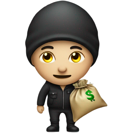 thief with a bag of money emoji