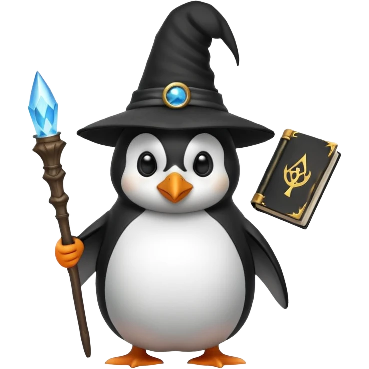 Penguin Wizard emoji