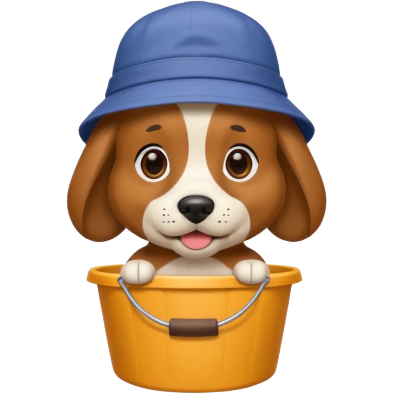 bucket hat dog emoji