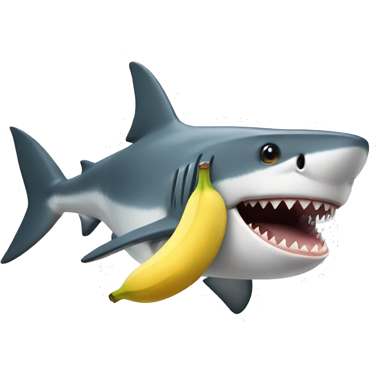 shark with banana emoji
