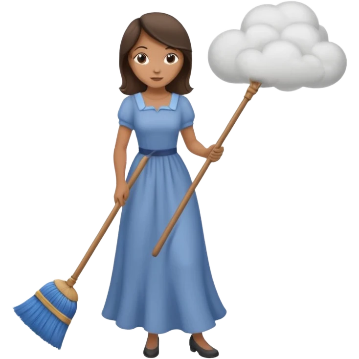 lady sweeping dust emoji