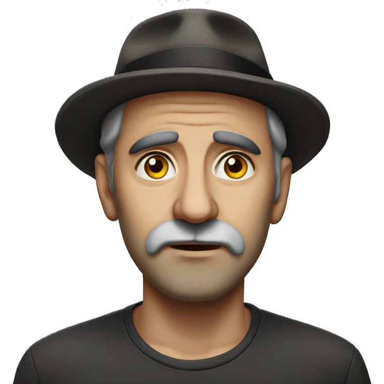 Jewish man photorealistic serious emoji