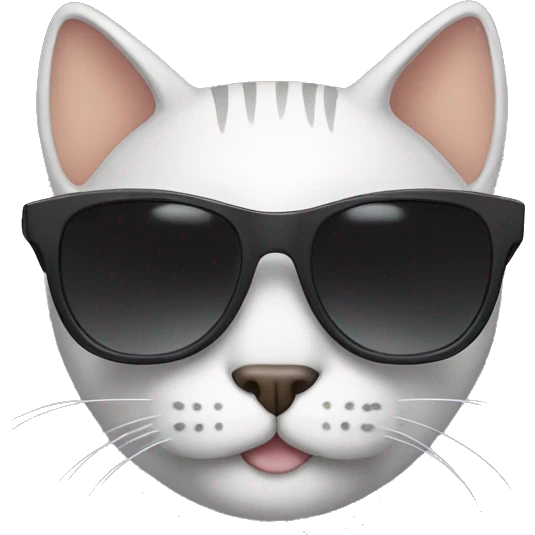 Cat with sunglasses emoji
