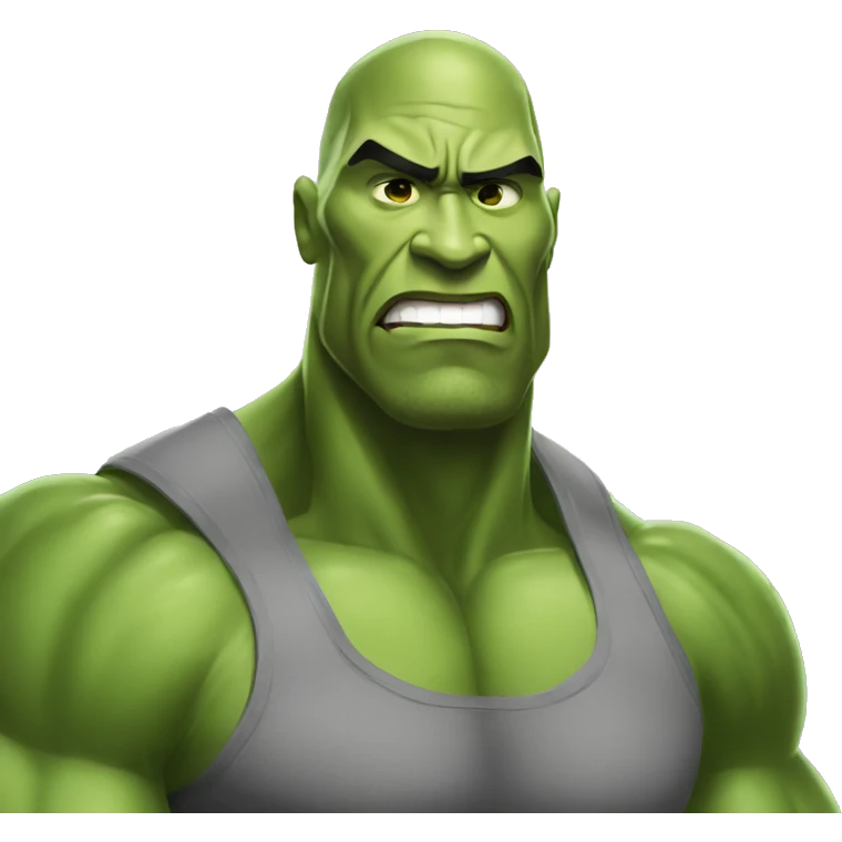 the rock become hulk emoji