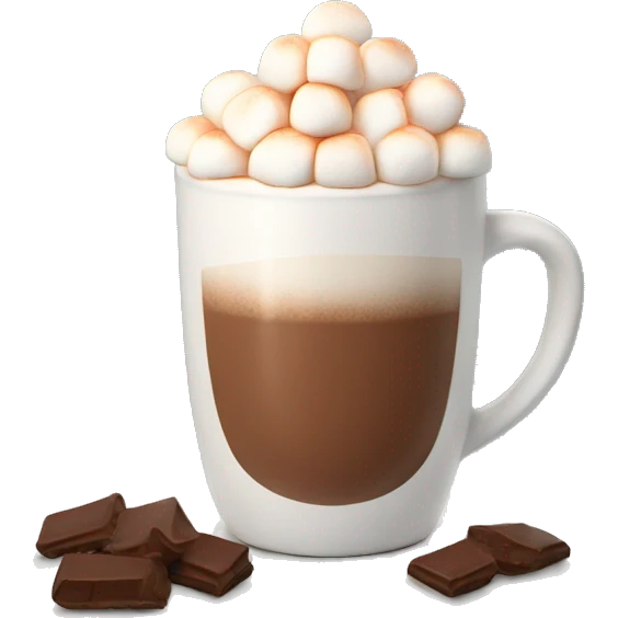 Hot coco with marshmallows  emoji