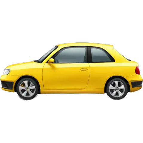 A yellow car emoji