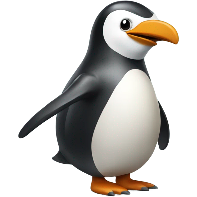 Penguin playing rugby emoji