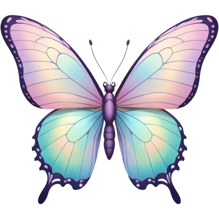 Pastel Iridescent Butterfly emoji