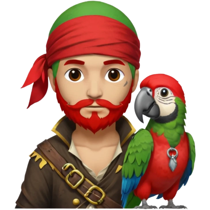 pirate and parrot emoji