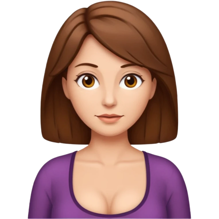 A woman's breasts brown mature hair emoji