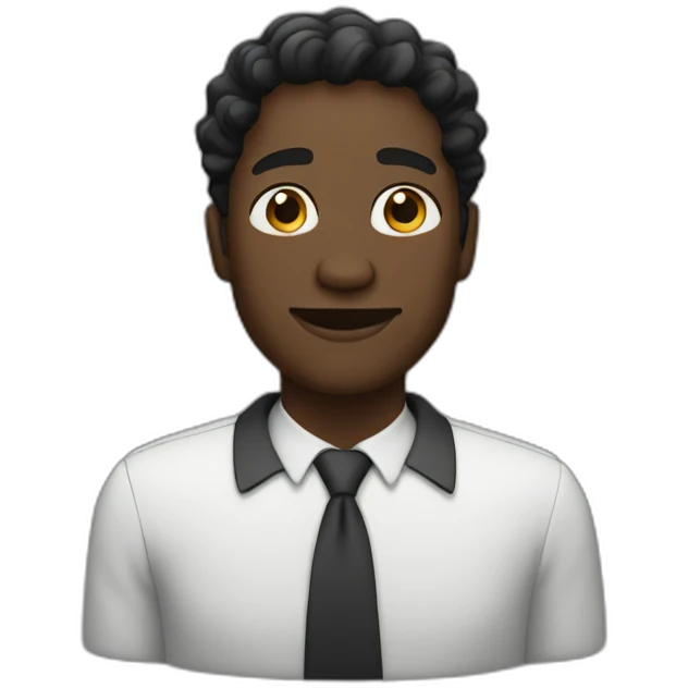 black man with waves emoji
