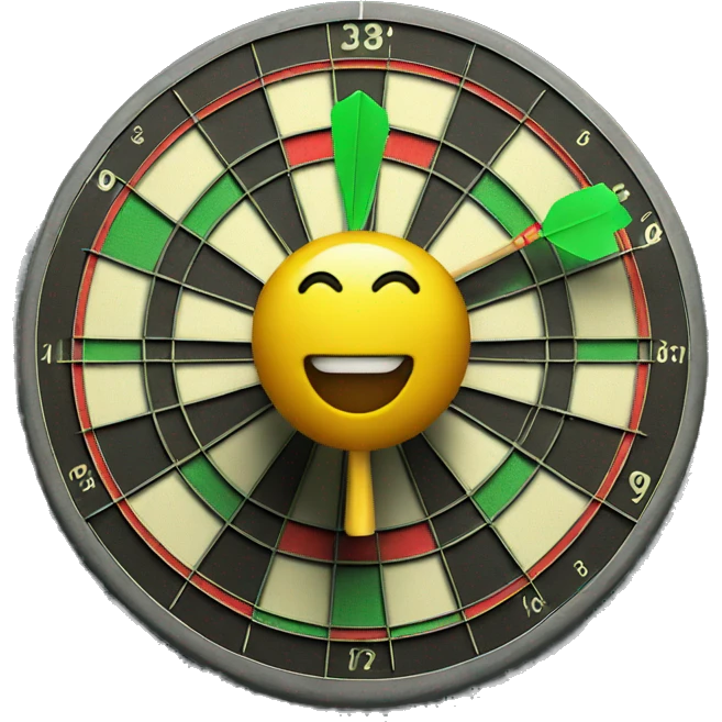 3 darts on target emoji