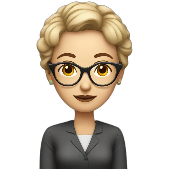 Psychologist woman with glasses emoji