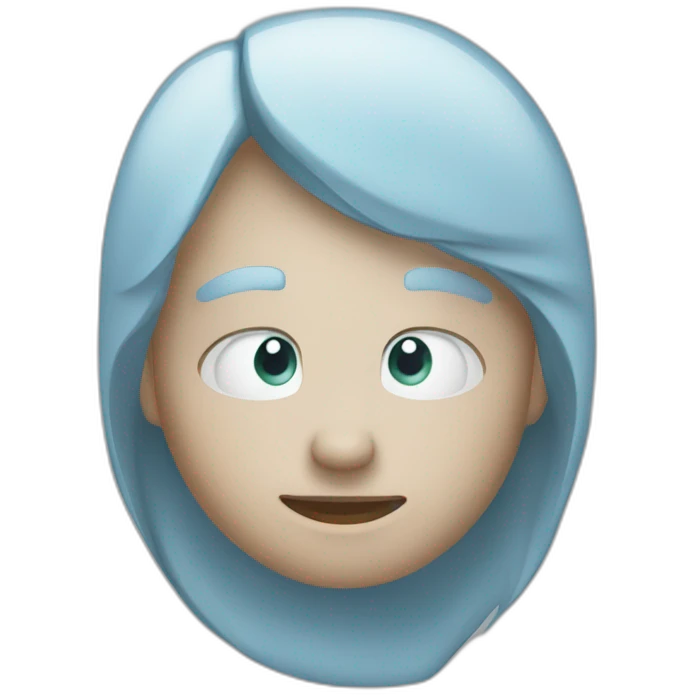 Visto en un círculo celeste emoji