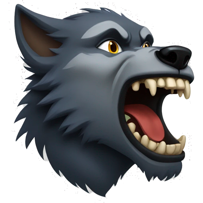 Werewolf howling emoji
