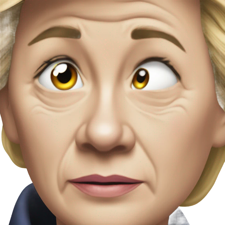 Ursula von der Leyen sad emoji