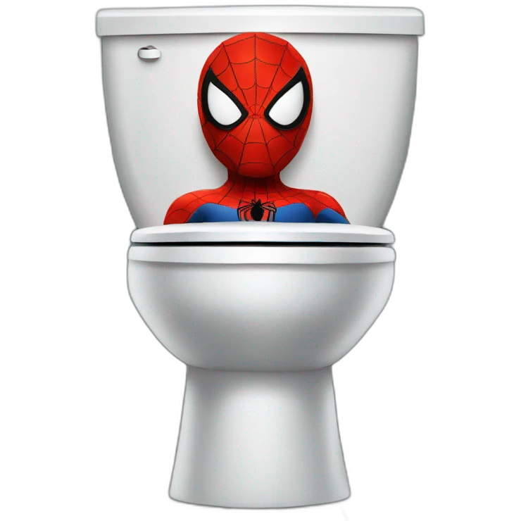 Toilettes spiderman emoji