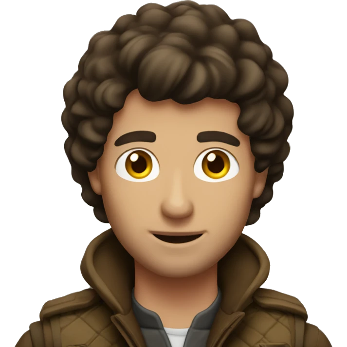 Brunette man hunter emoji