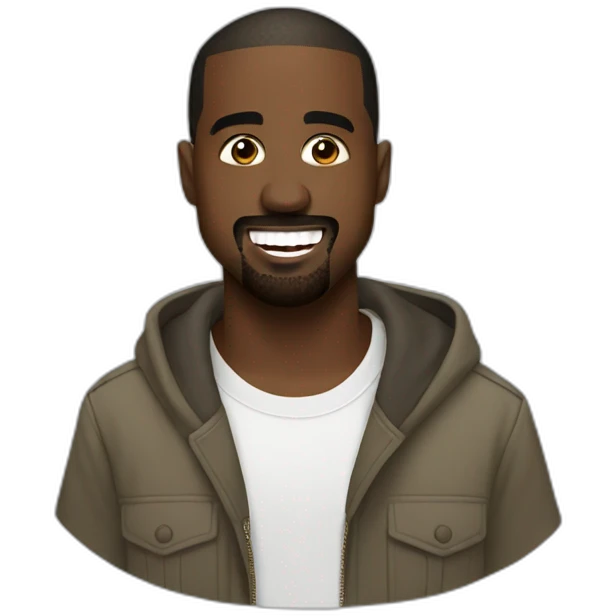 kanye west smiling emoji