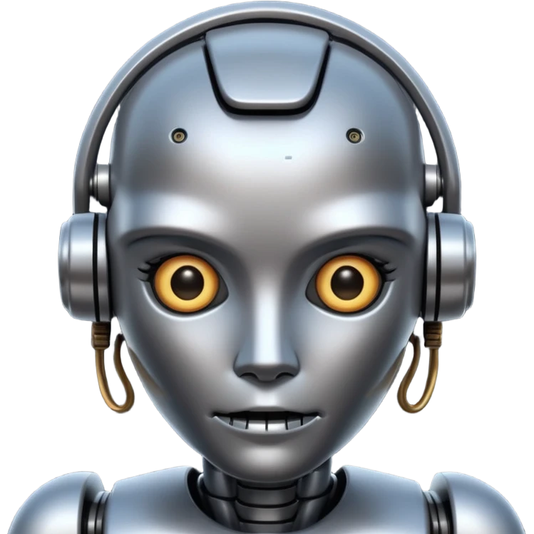 Robot en cabello emoji