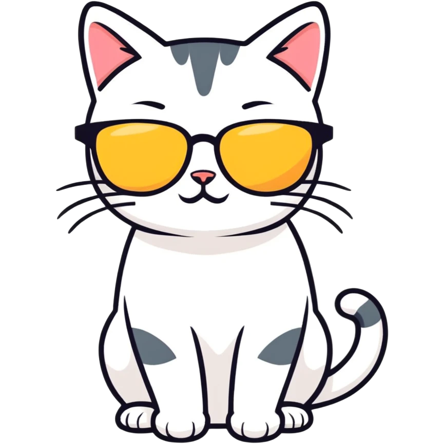 Cat with sunglasses emoji