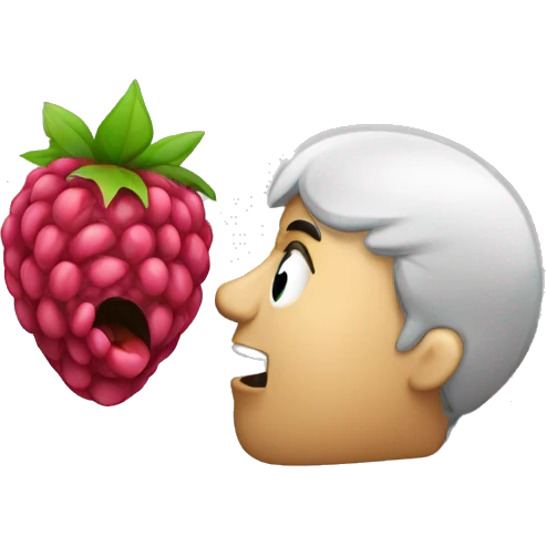 blowing a raspberry emoji