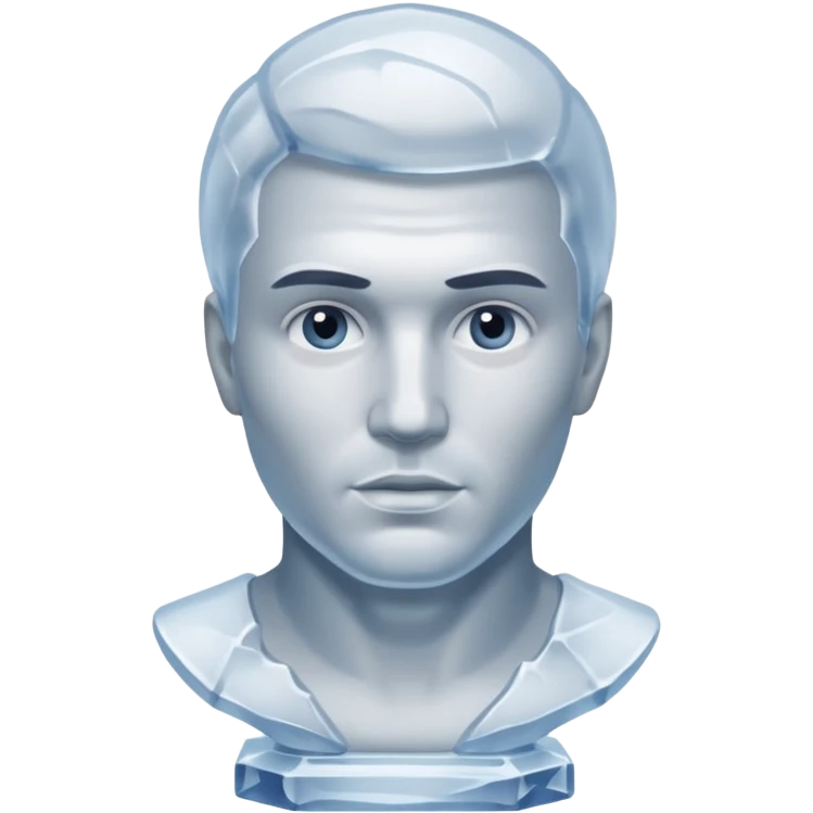 ice Sculpture bust man emoji
